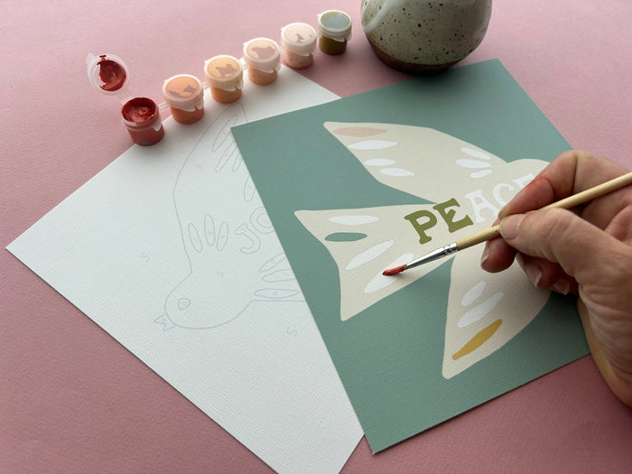 Petite Artisan Peace and Joy Paint by Number Kit for Kids - Boho Fabrics -