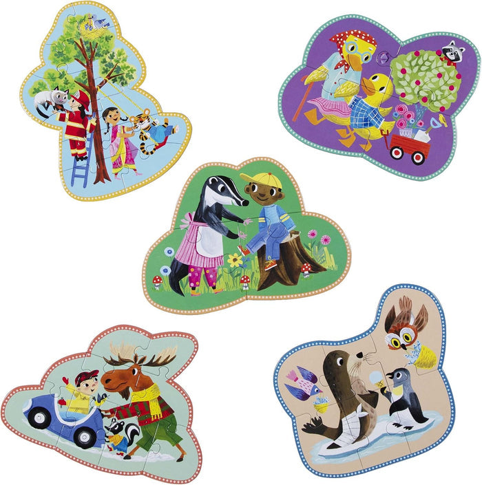 Ready to Grow - Good Deeds Progressive Children's Puzzles Set of 5 | eeBoo