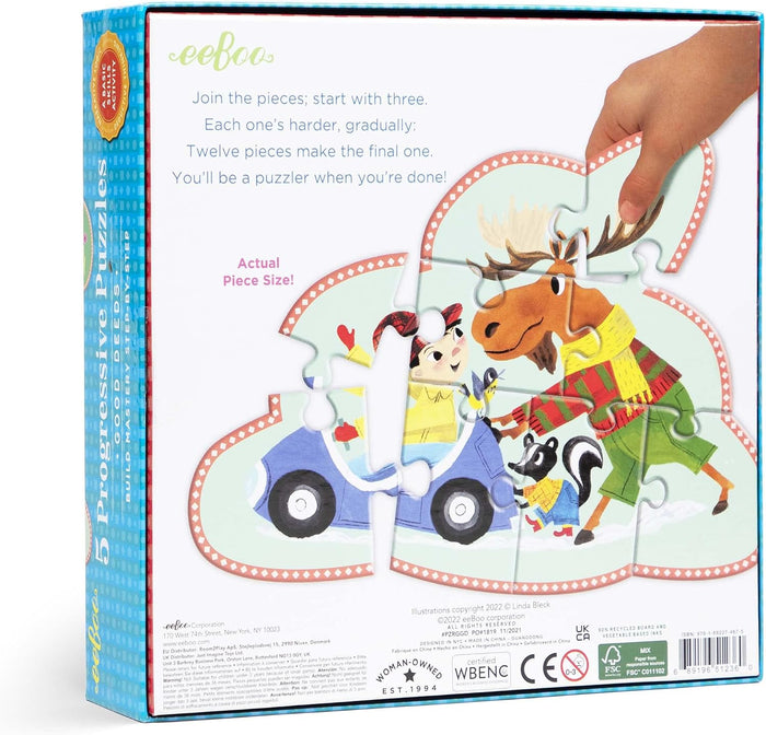 Ready to Grow - Good Deeds Progressive Children's Puzzles Set of 5 | eeBoo