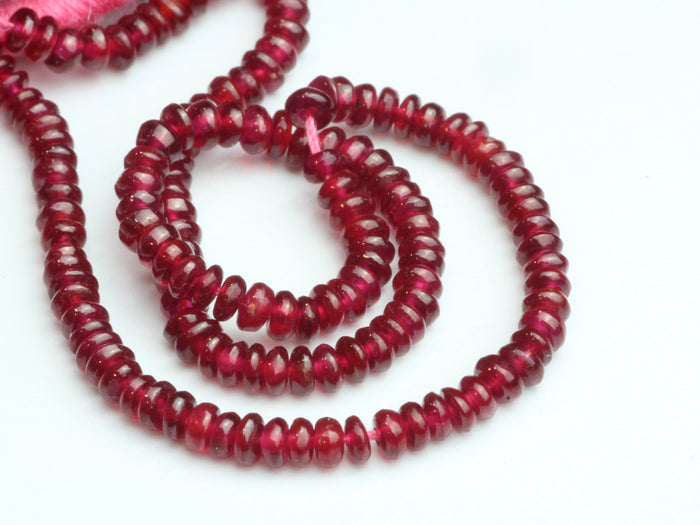 Red Ruby 2mm Smooth Rondelles