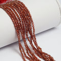 Red Zircon 2mm Faceted Rondelles