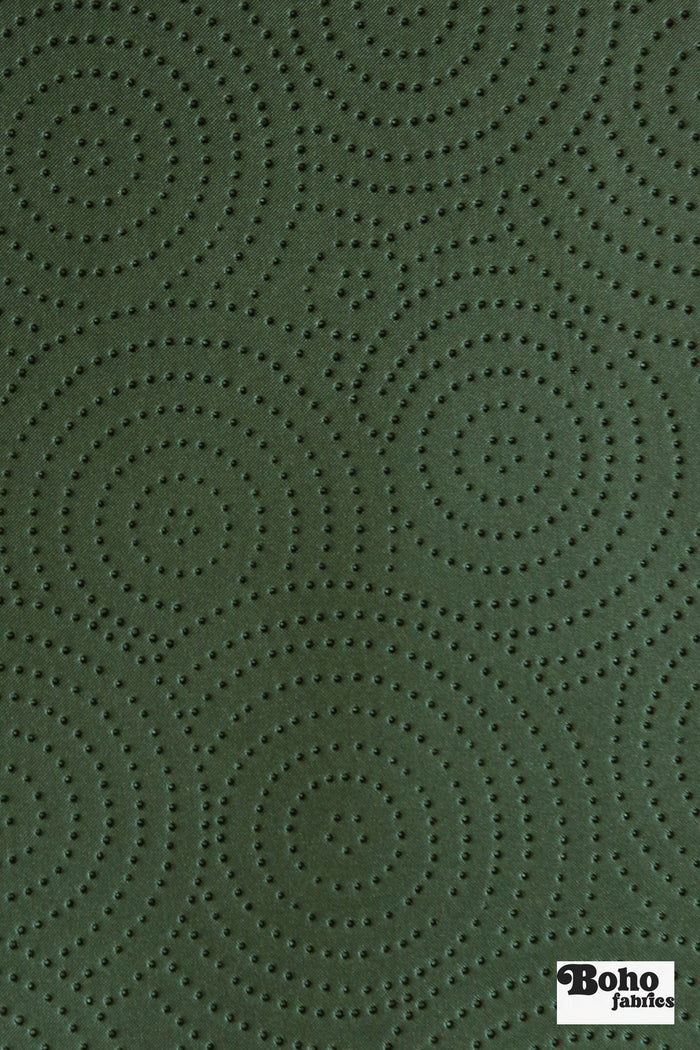Retro Mist Emerald - Emerald Swirls Vinyl Upholstery Fabric - Boho Fabrics - Home Dec. & Upholstery Fabric