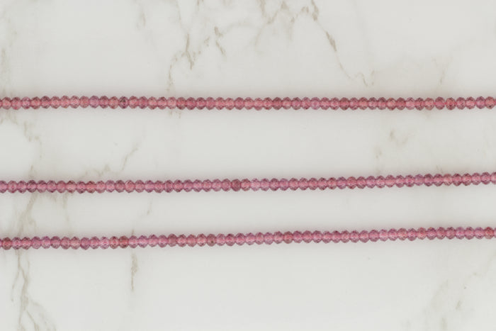 Rhodolite Garnet 3mm Faceted Rondelles