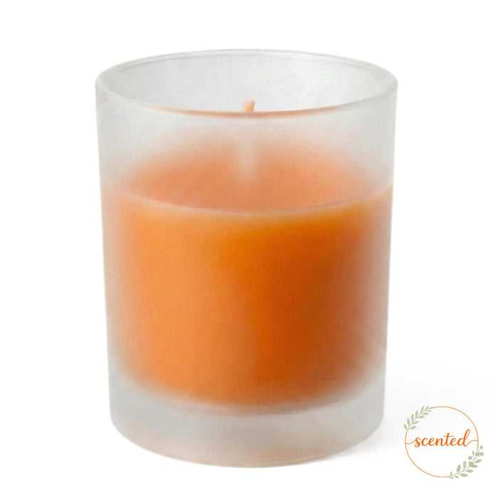 Citrus Fruit candle in frosted glass holder