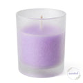 Lavender-Lavender scented candle in frosted glass holder