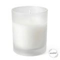 White- Citronella scented candle in frosted glass votive holder