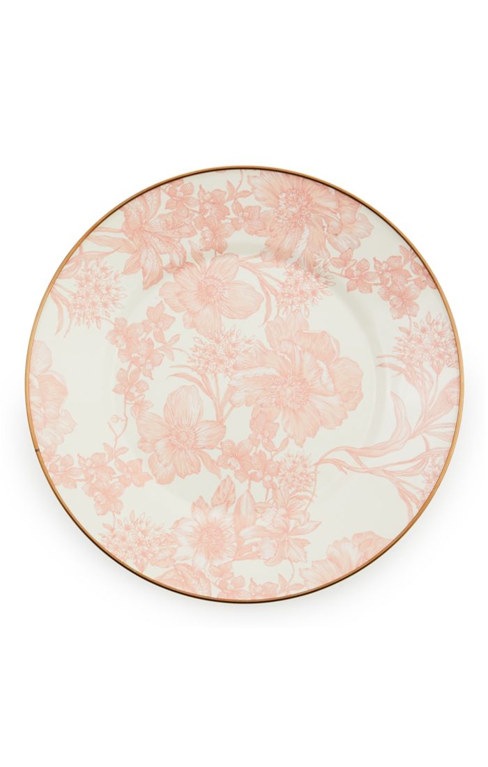 Rosy English Garden Enamel Dinner Plate