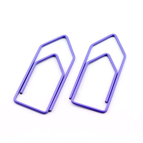 RuiLing 30-Pack Paper Clips,Lavender Creative Shape 2.7 inch Length Great for Paper Clip Collectors Bookmark Document Holder Office School