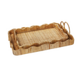 Scalloped Rattan Edge Tray