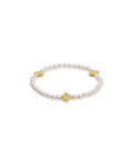 Signature Cross 4mm Pearl Bracelet - Gold