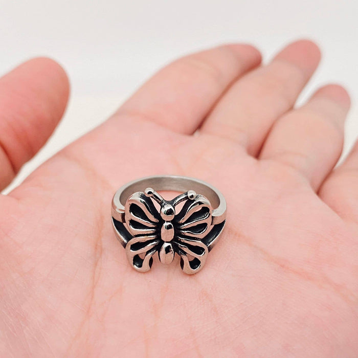 Silver Butterfly Ring