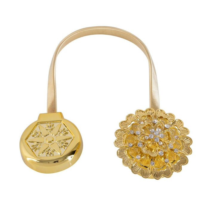 Simplify Magnetic Curtain Tie Back in Gold