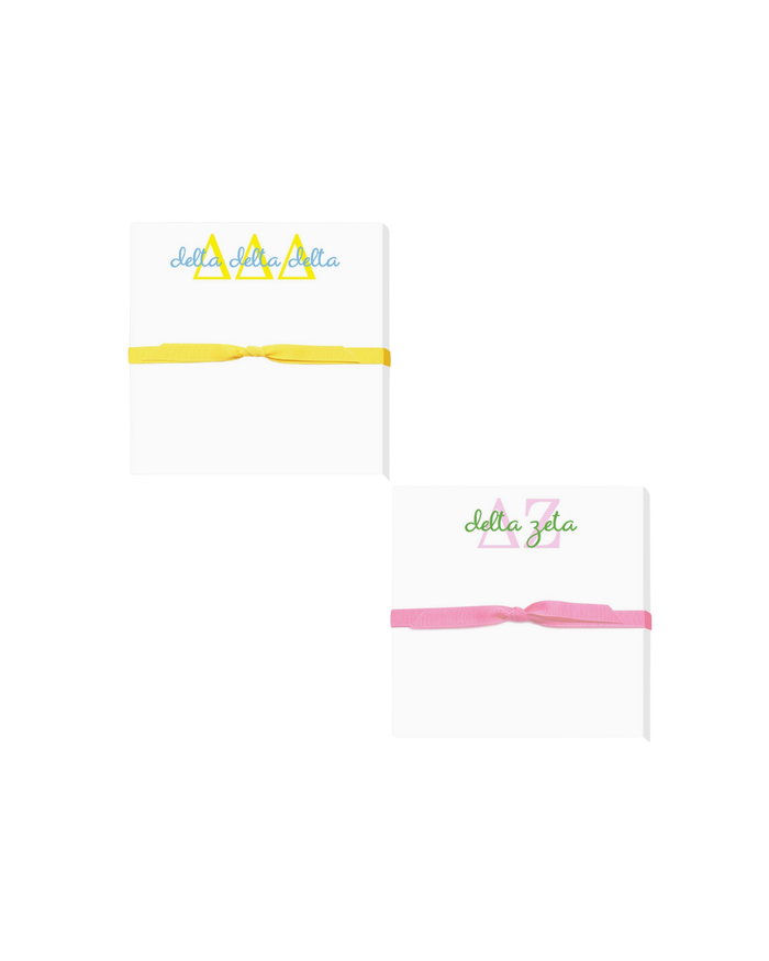 Sorority Doodle Script Notepad