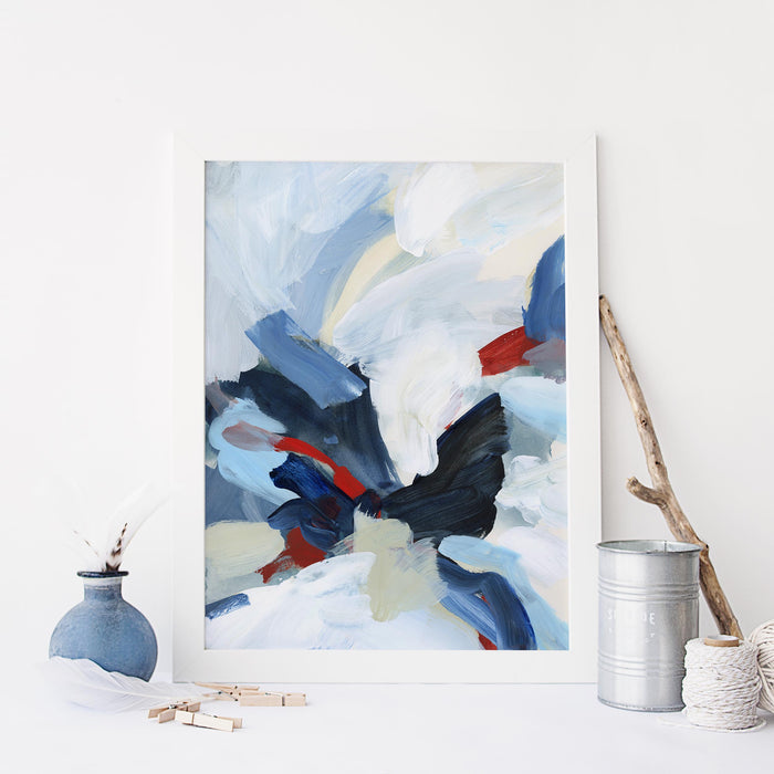 Modern New England Abstract Painting Wall Art Print or Canvas - Jetty Home