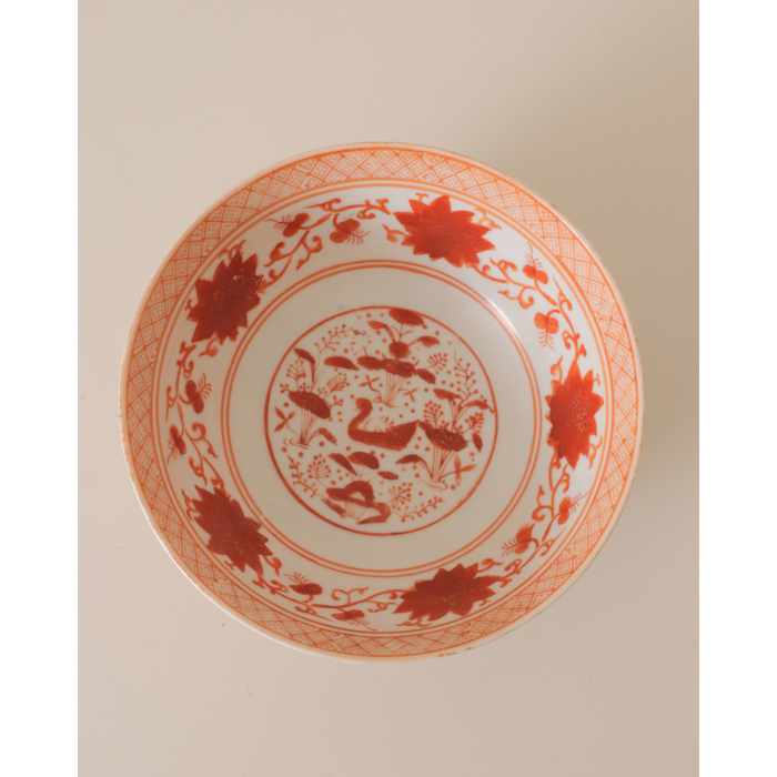 Swan & Lotus Porcelain Bowl