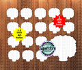 Vase (generic) - 10 or 20pc bundle - 1.5 or 2 inch size (great for badge reels & hairbow centers