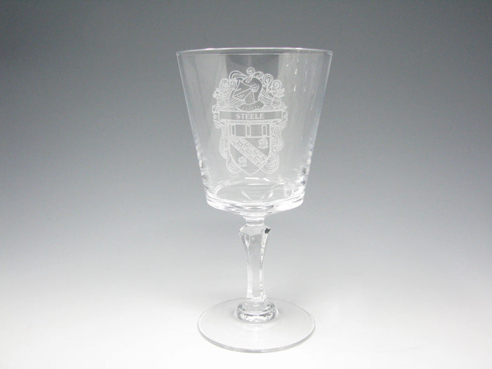 edgebrookhouse - Vintage Bleikristall Lead Crystal Goblets Glasses with Various Family Crest / Coat of Arms - Set of 10