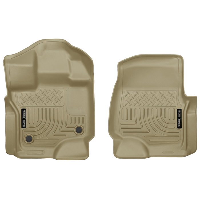 WeatherBeater Tan Front Floor Liners | 2015+ F150