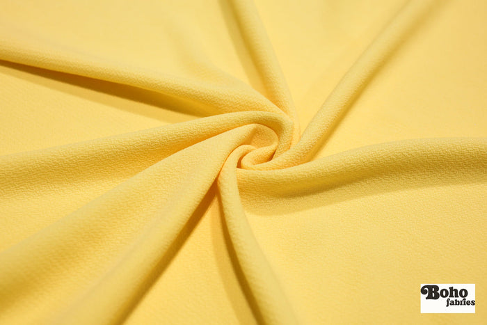 Yellow, Bubble Crepe Woven Fabric - Boho Fabrics - Crepe, Woven